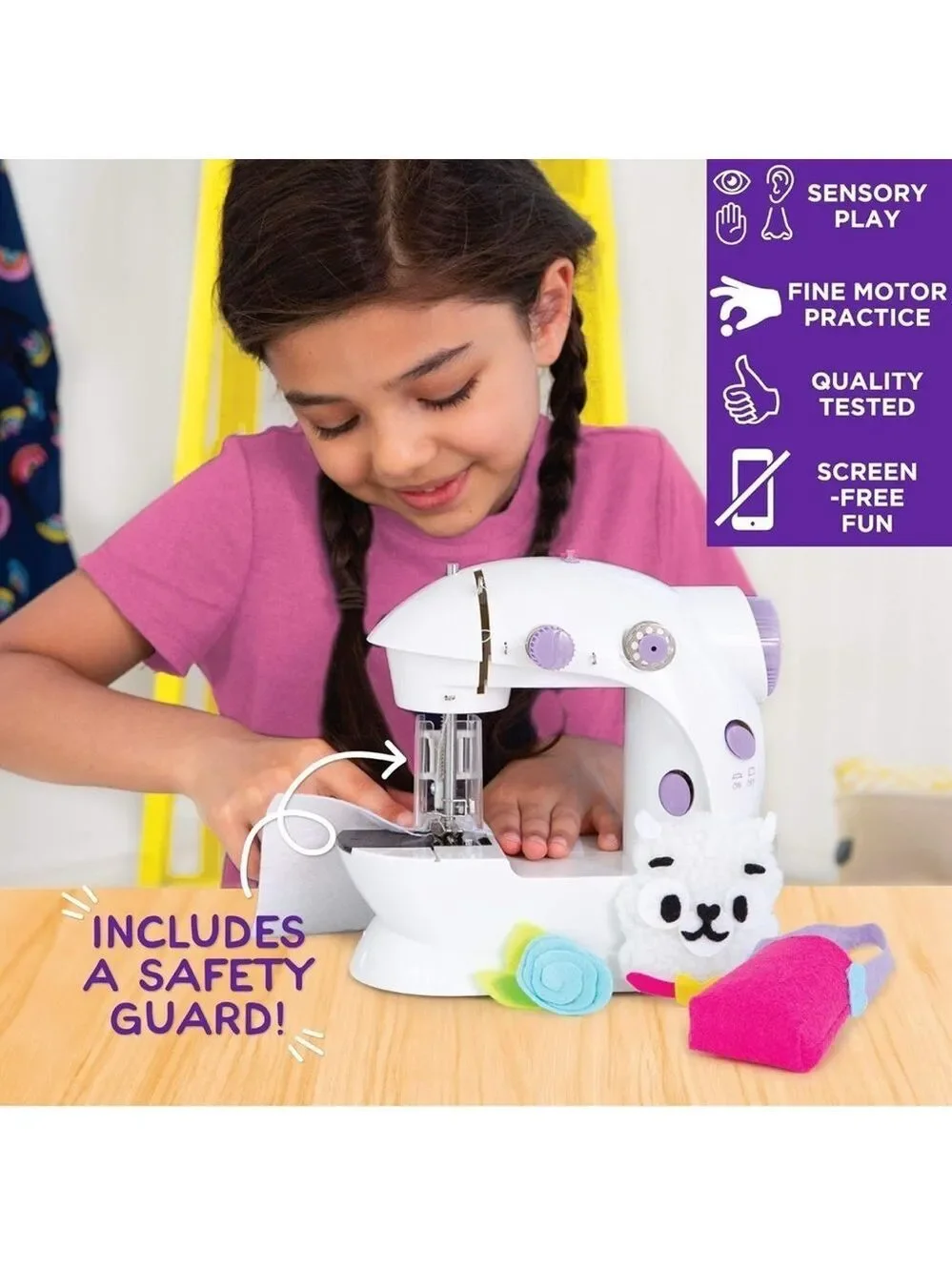Sewing Machine for Kids - White and Purple